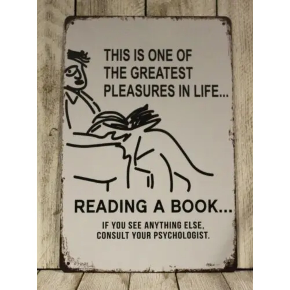 Home Office Library - Funny Book Lover Gift Metal Tin