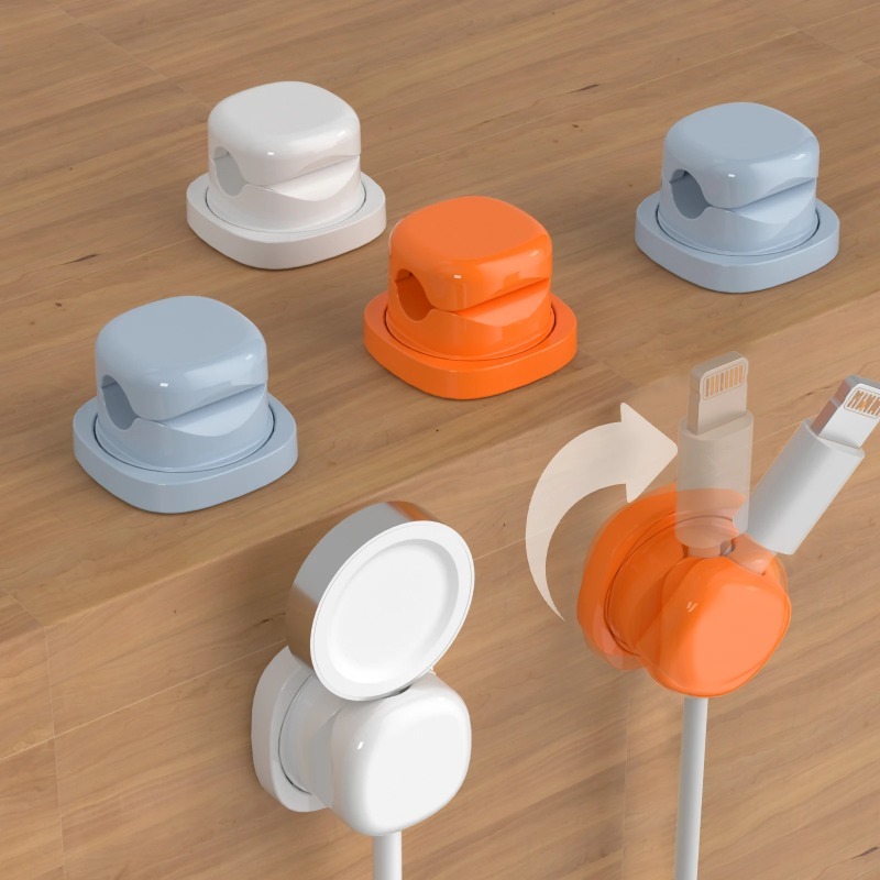 Home Office Setup - Household Cable Clamp Kit with rotatable