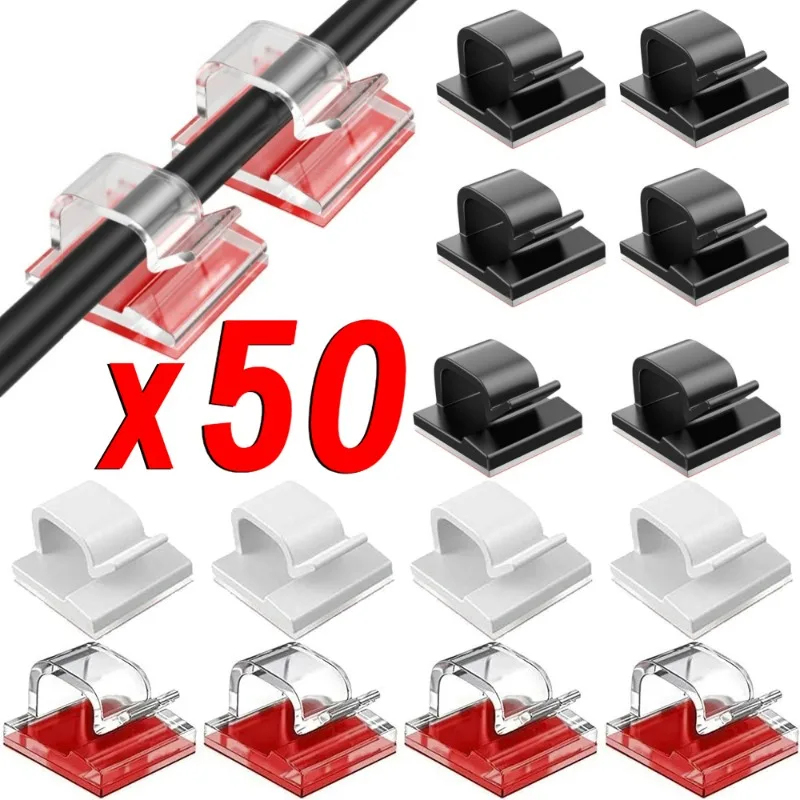 Home Office Setup - 10/20/50PCS Cable Organizer Clips Wire Winder