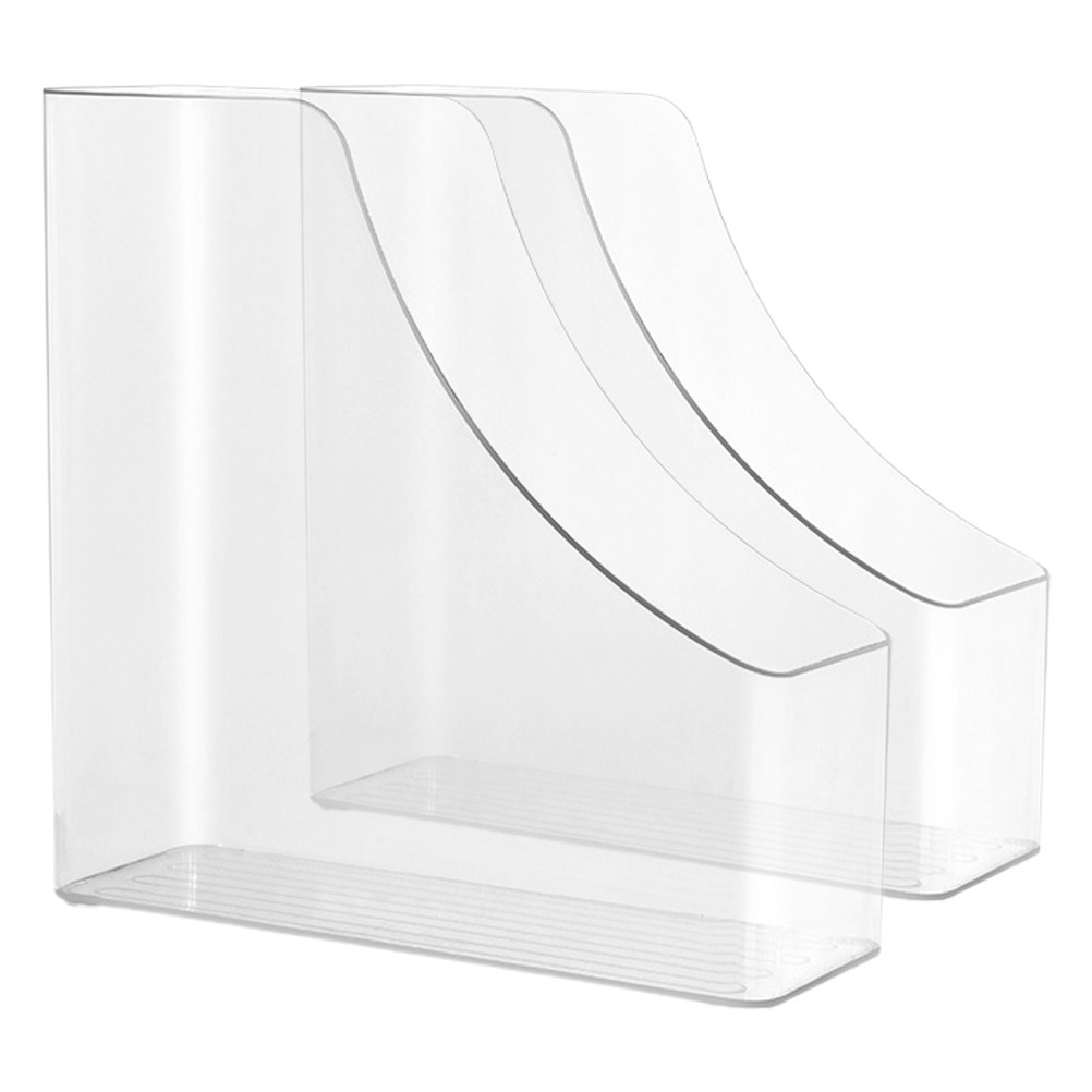 Home Office Library - 2Pcs Transparent File Organizer Clear Desktop