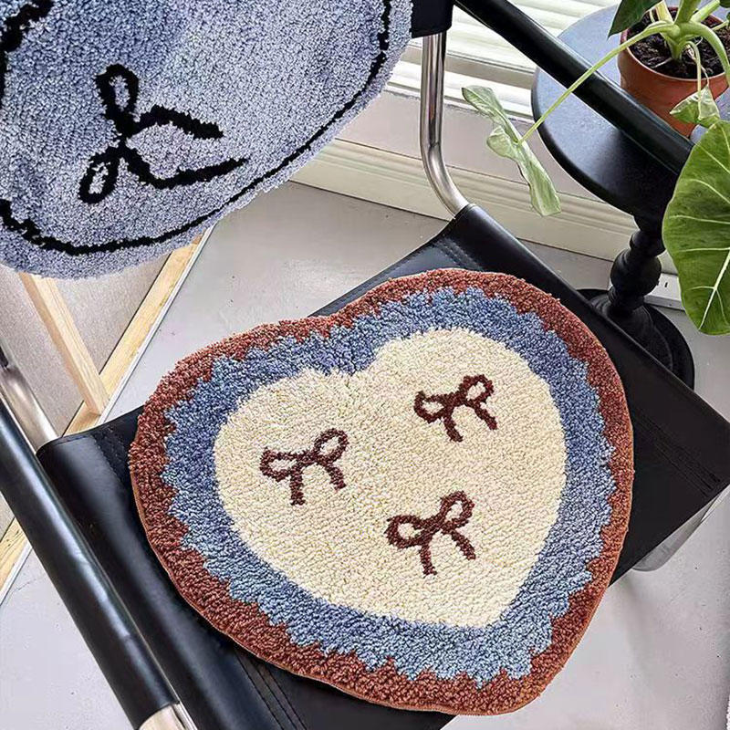 Home Office Rug - Dopamine Color Tufting Seat Love Butterfly