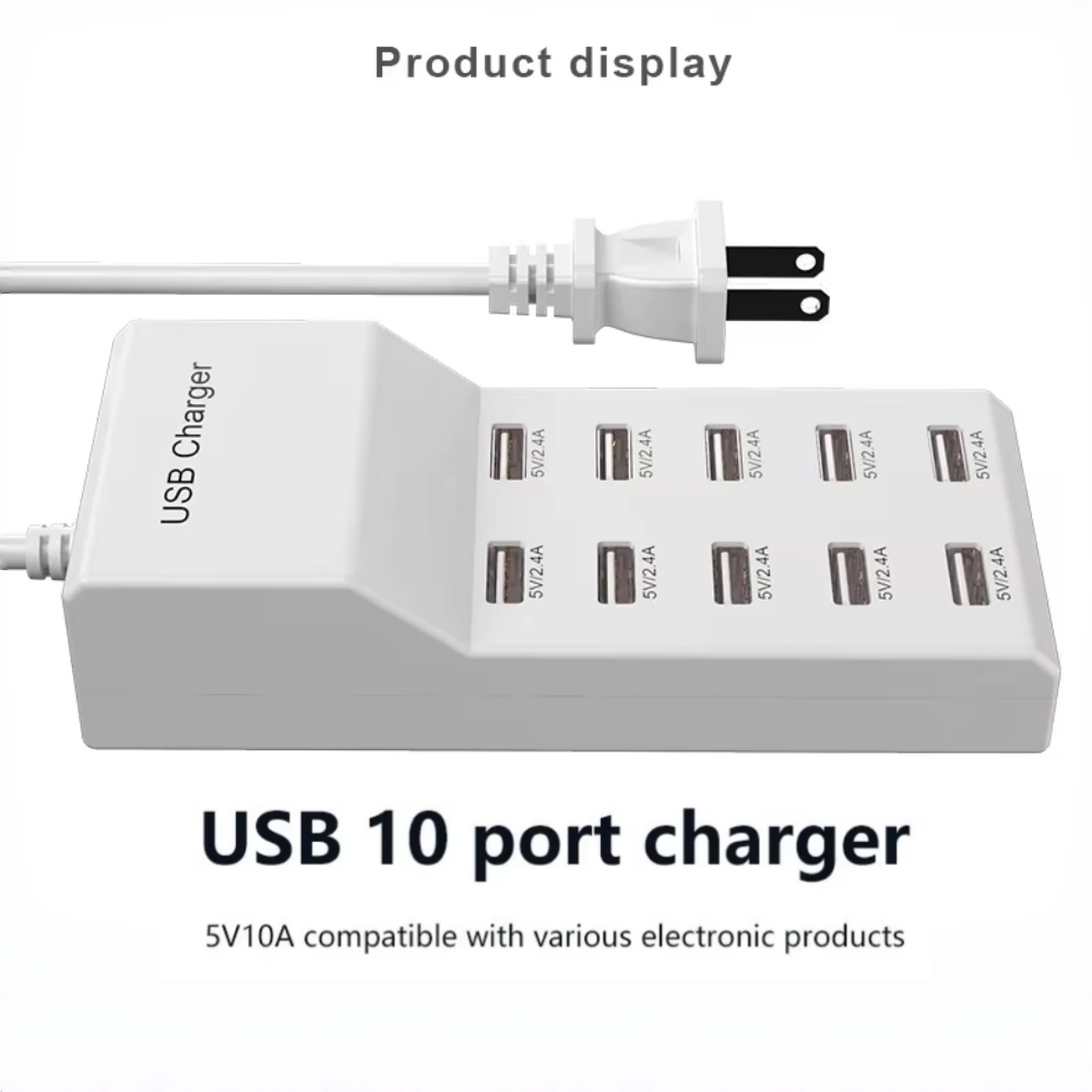 Home Office Of Uk - 10 Ports USB Hub Fast Charger