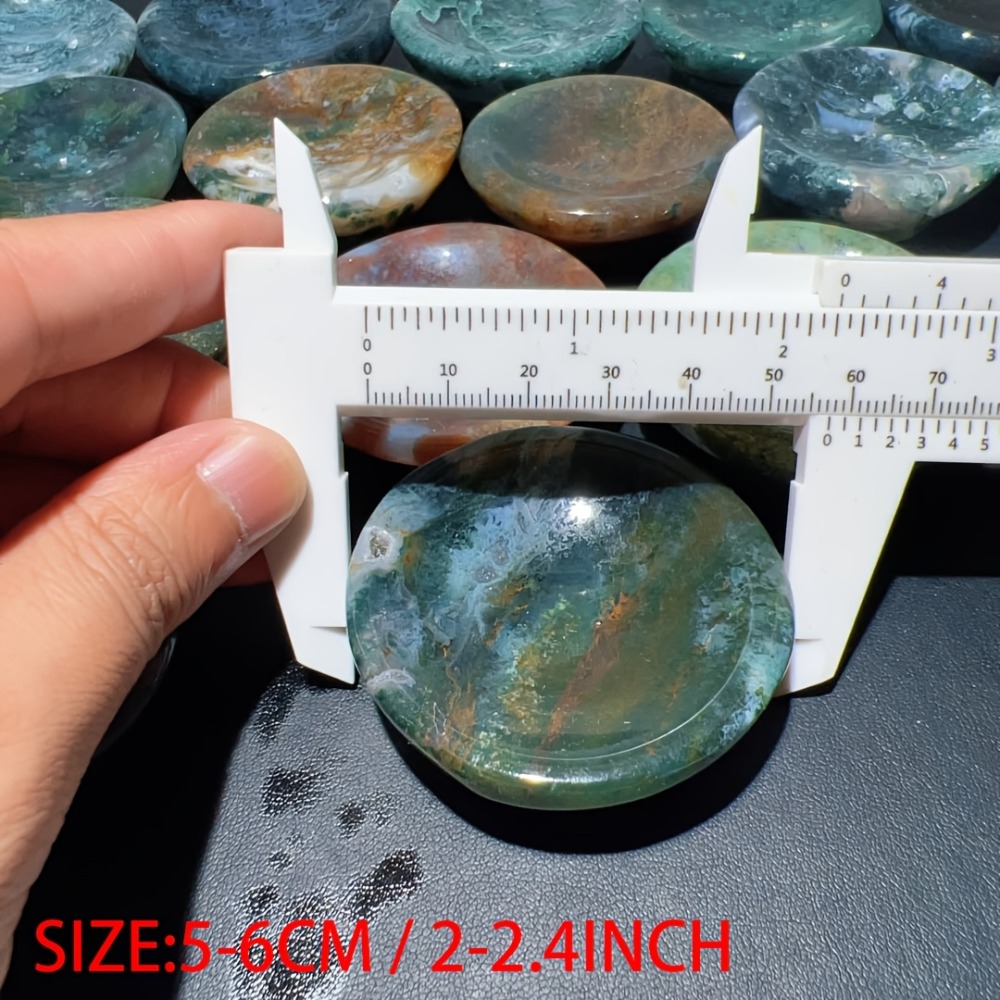 Home Office Contact - Natural Moss Agate Bowl Suitable for