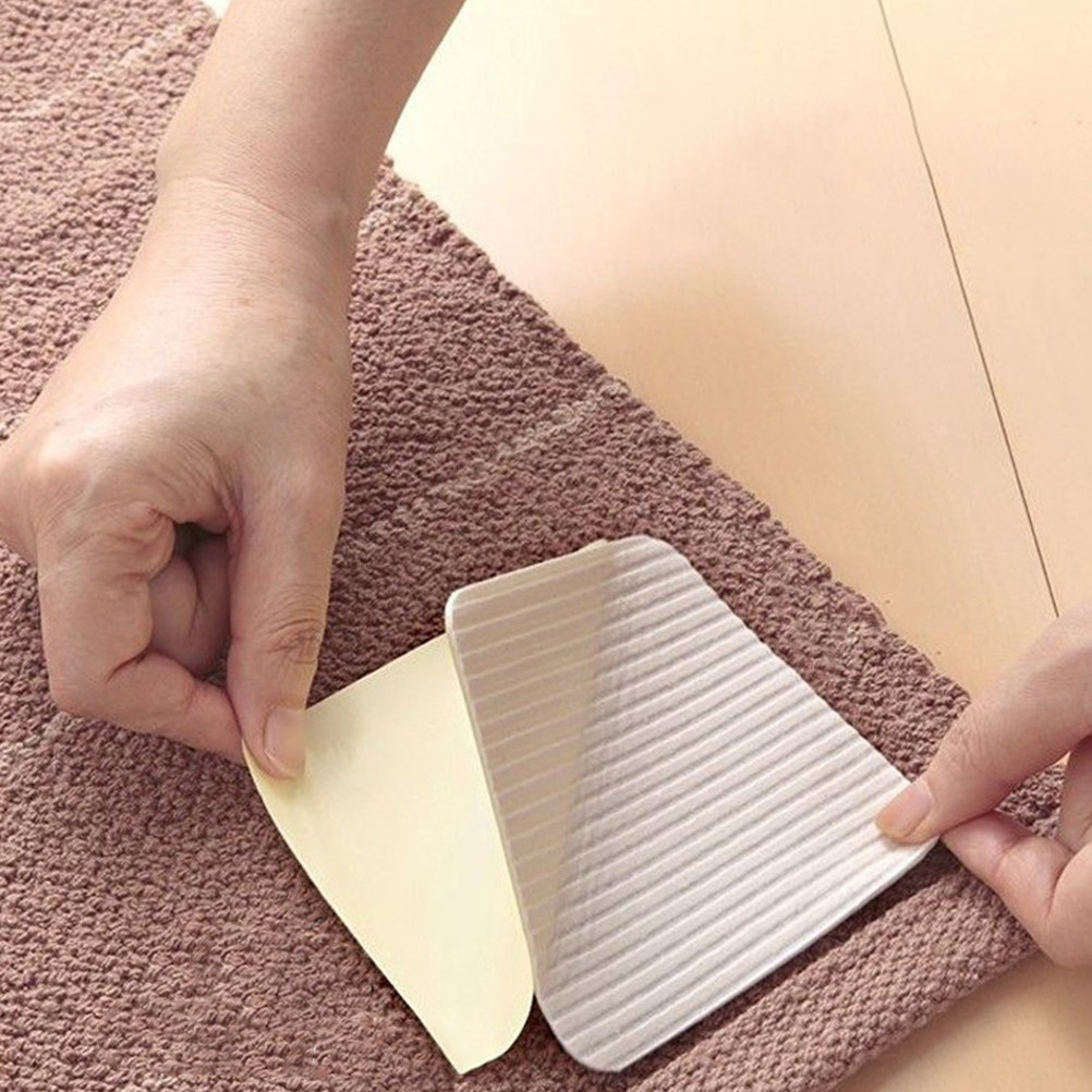 Home Office Rug - 4Pcs Easy-Apply Rug Tape Non-Slip Carpet