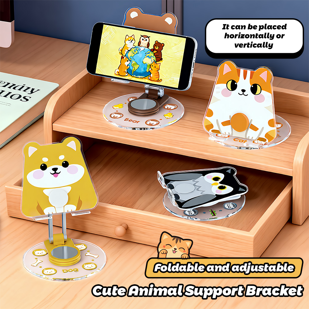 Cute Animal Phone Stand 360 Ro - Home Office Contact recension och pris