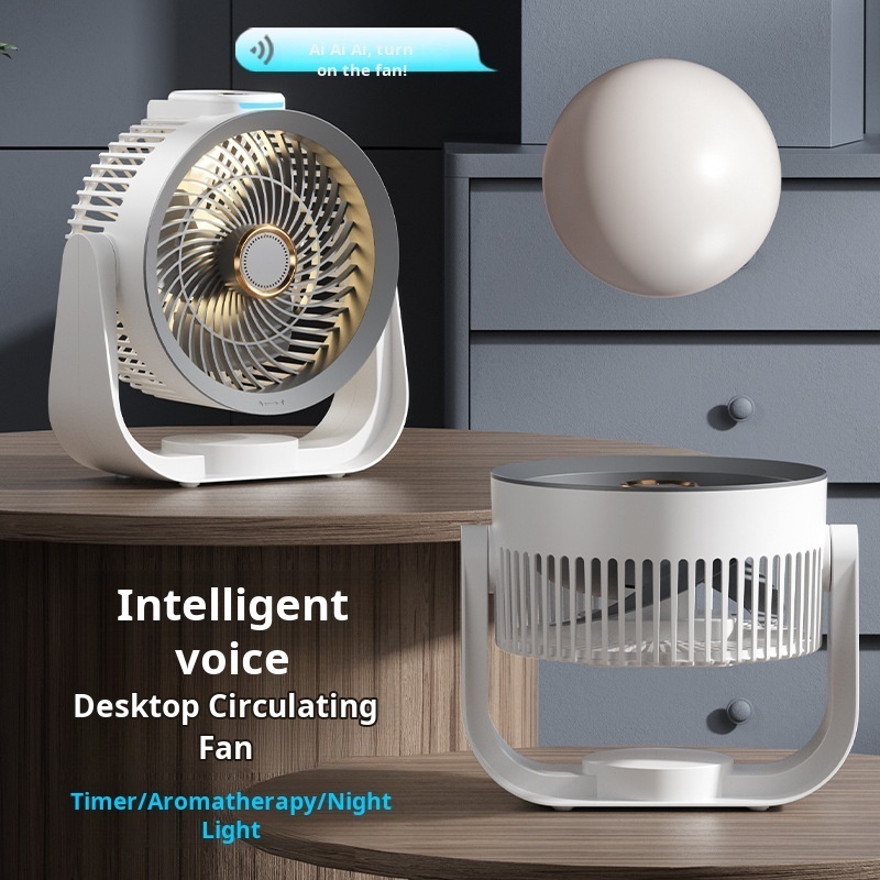 Smart Desk Fan Voice Activated - Home Office Setup recension och pris