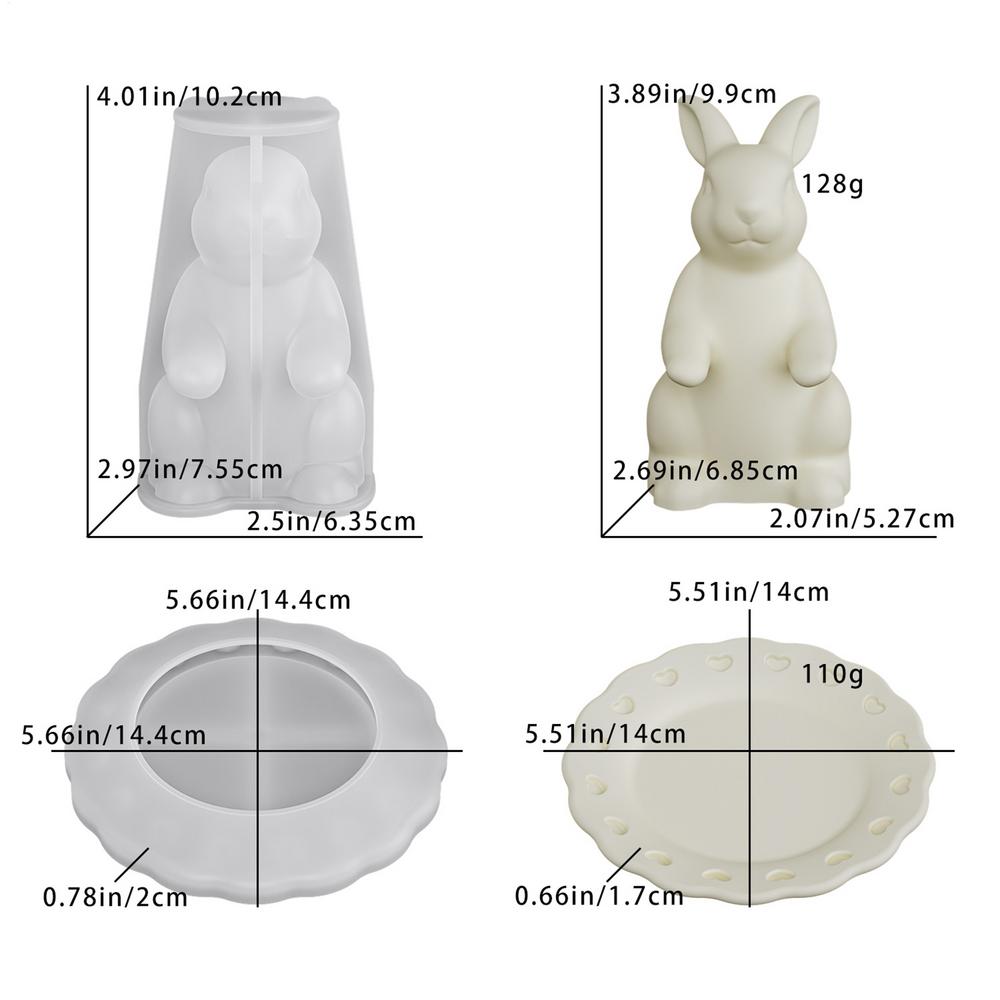 Bunny Tray Mold 3D Cute Silico - Home Office Gear recension och pris