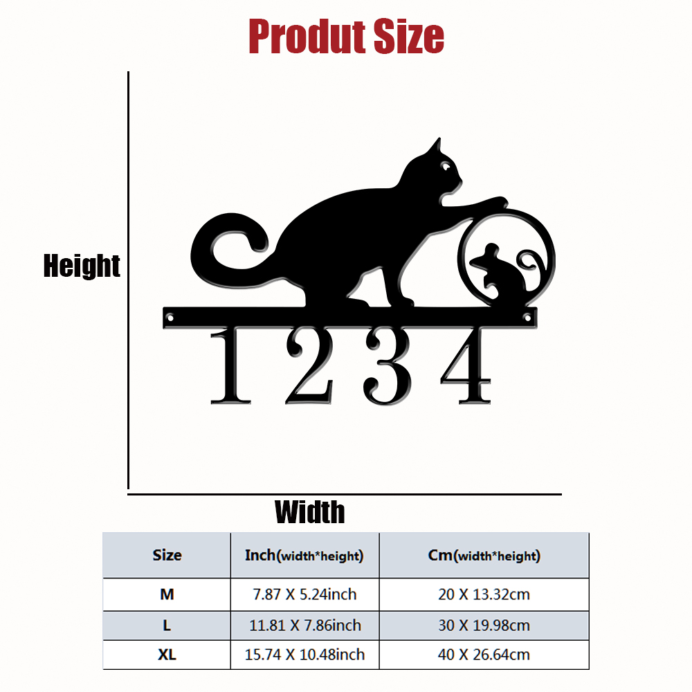 1Pc Custom cat Metal Door Stre - Home Office Box recension och pris