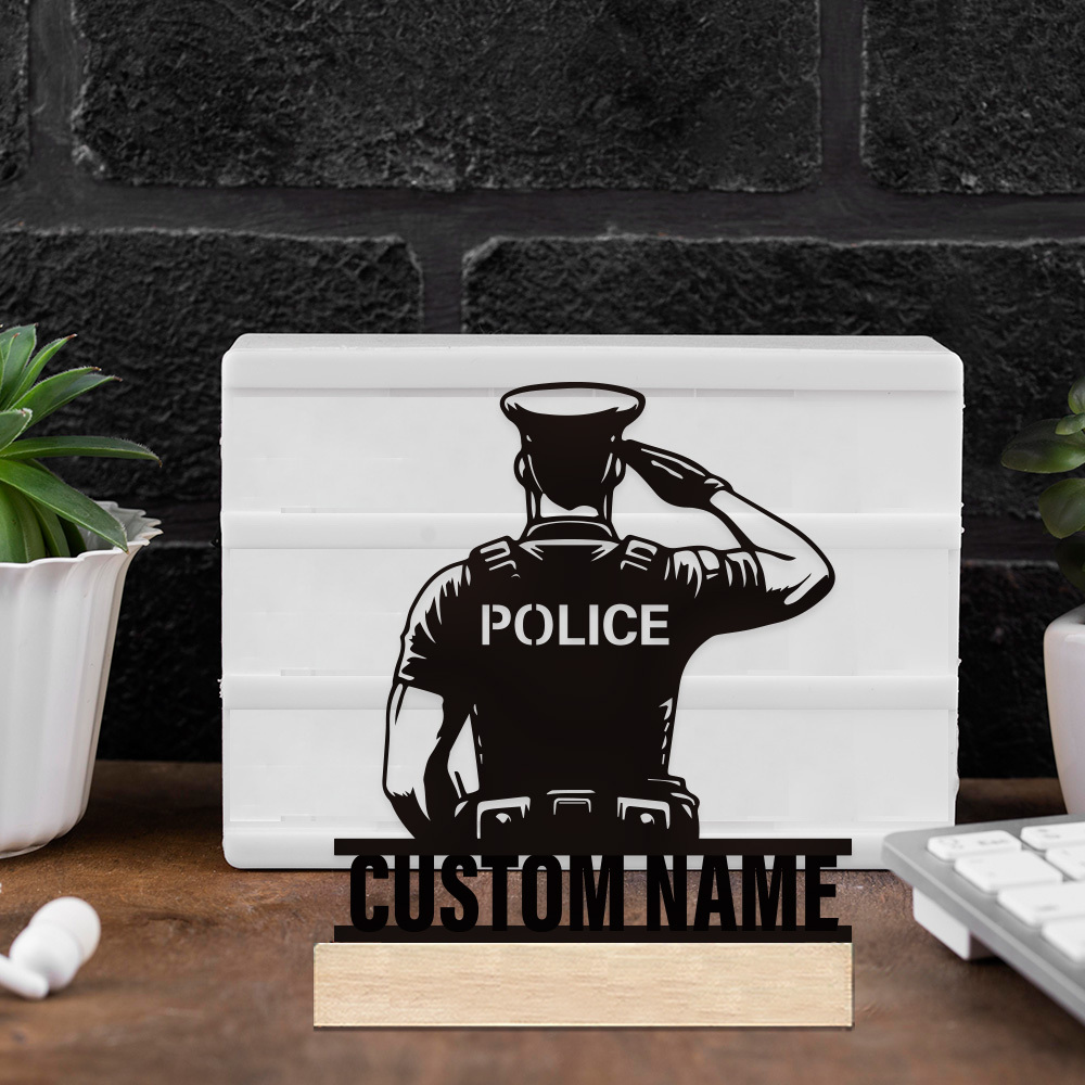 Personalized Metal Police Badg - Home Office Setup recension och pris