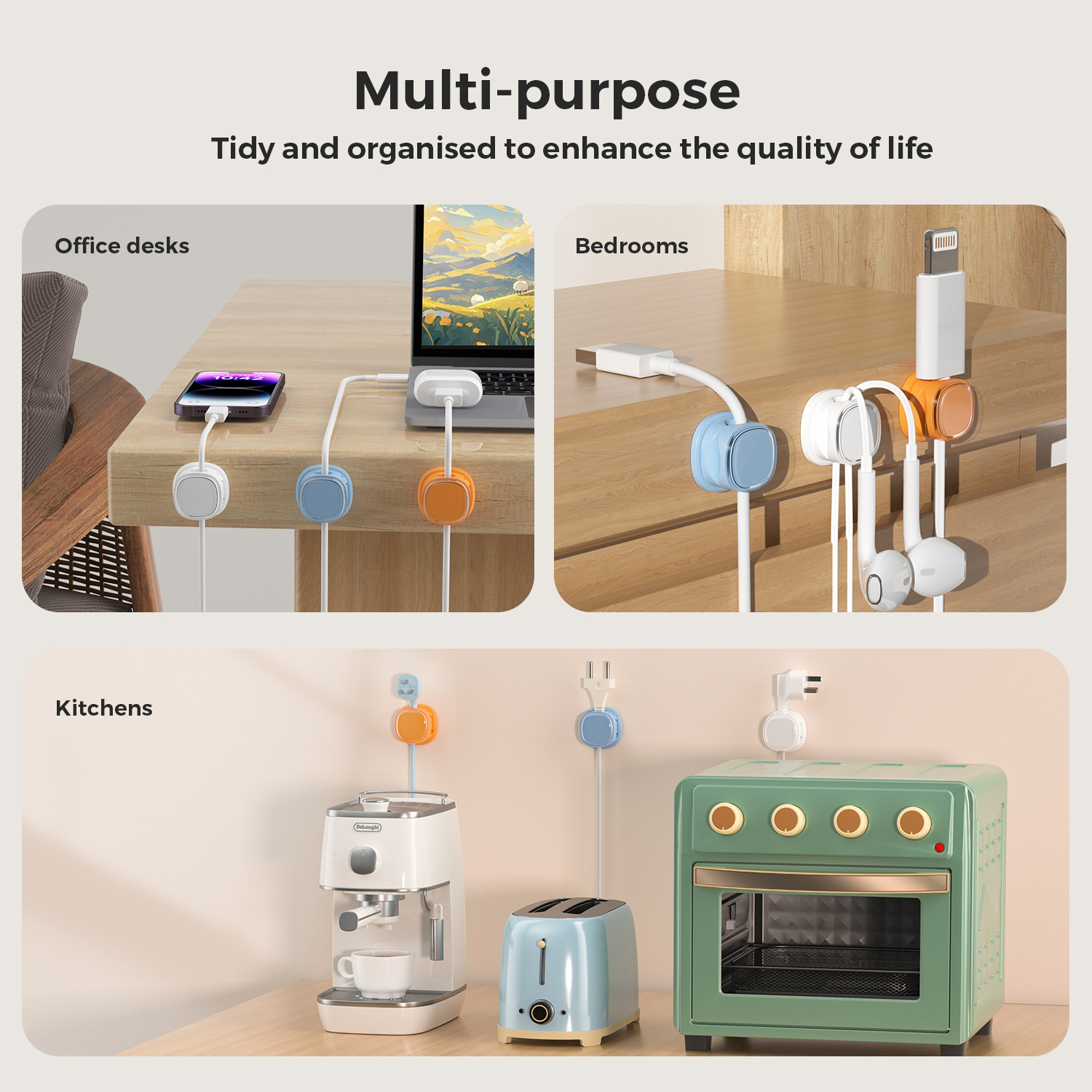 adhesive cable organizer Cable - Home Office Setup recension och pris