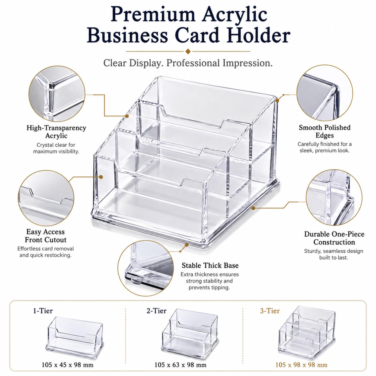 1-3Pcs Modern Clear Acrylic Bu - Home Office Setup recension och pris