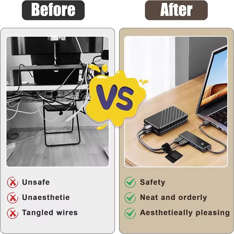 Adhesive Under Desk Cable Ties - Home Office Setup recension och pris