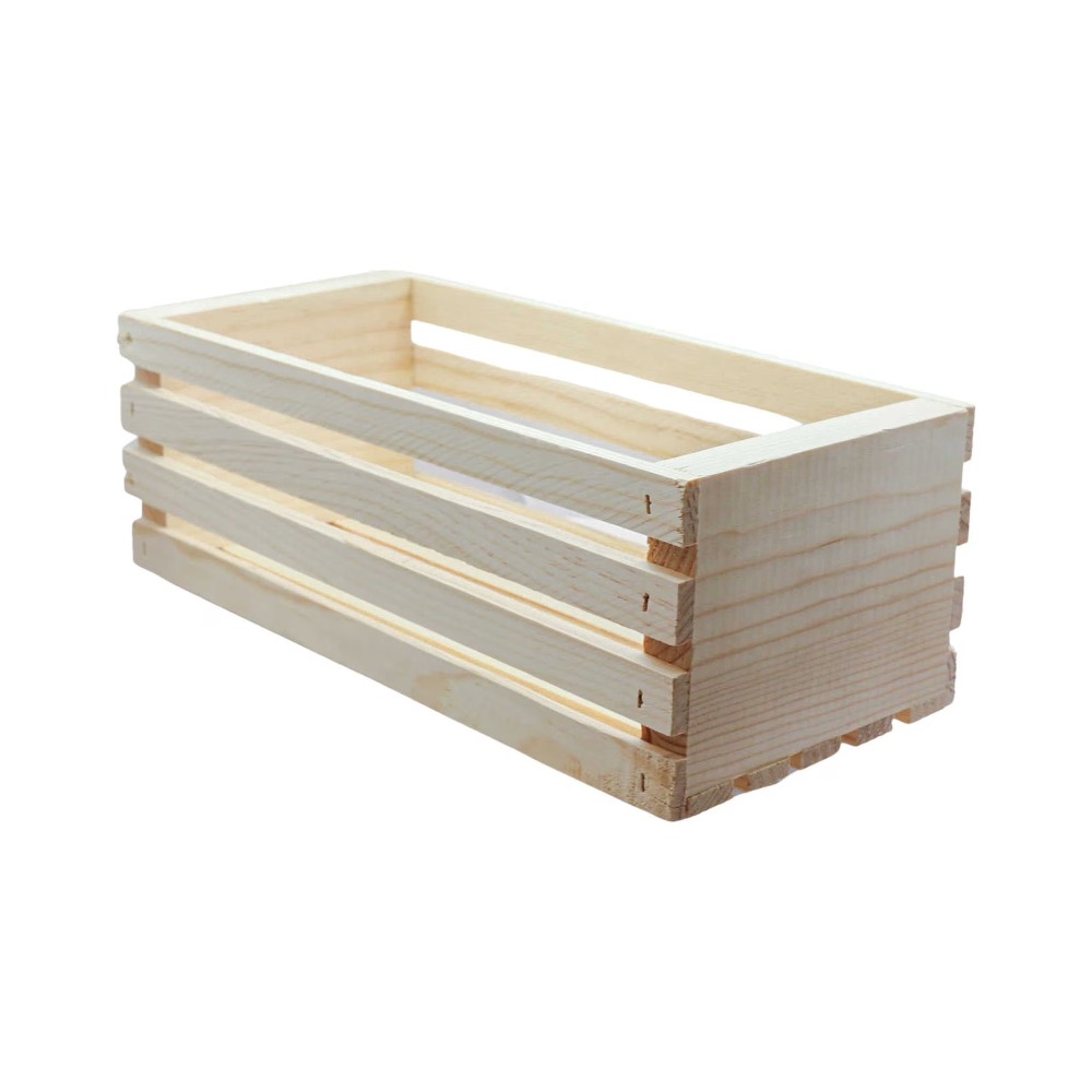 Unfinished Wood Crate Storage  - Home Office Box recension och pris