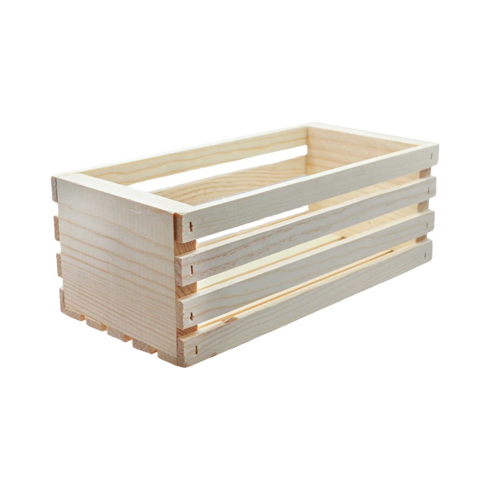 Unfinished Wood Crate Storage  - Home Office Box recension och pris