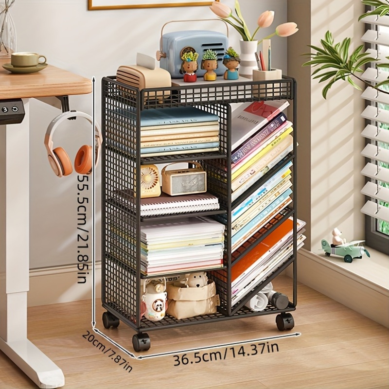 Rolling Book Cart -  Metal Mob - Home Office Library recension och pris