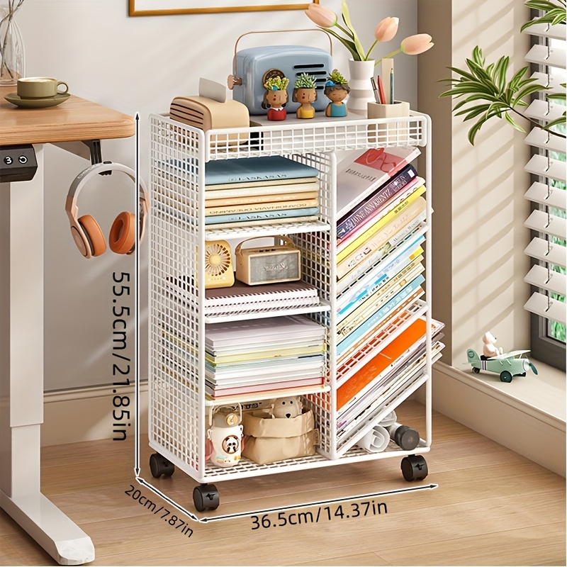 Rolling Book Cart -  Metal Mob - Home Office Library recension och pris