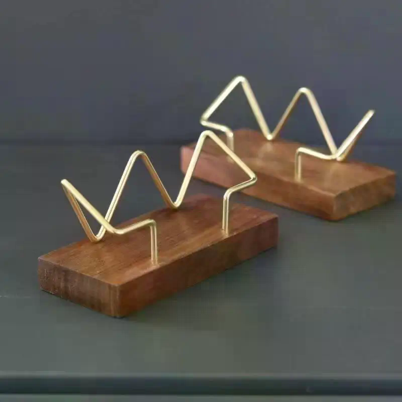 Wooden Business Card Holder Or - Home Office Setup recension och pris