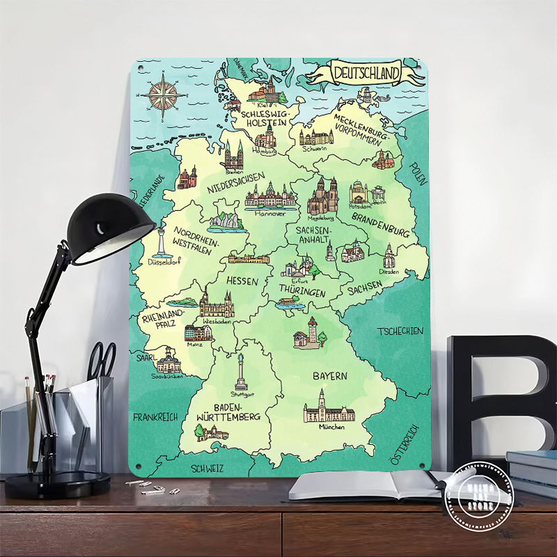 Aquarell Deutschland Karte Per - Home Office Deutschland recension och pris