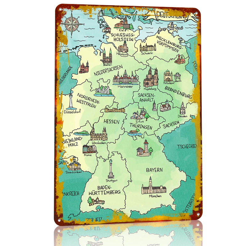 Aquarell Deutschland Karte Per - Home Office Deutschland recension och pris