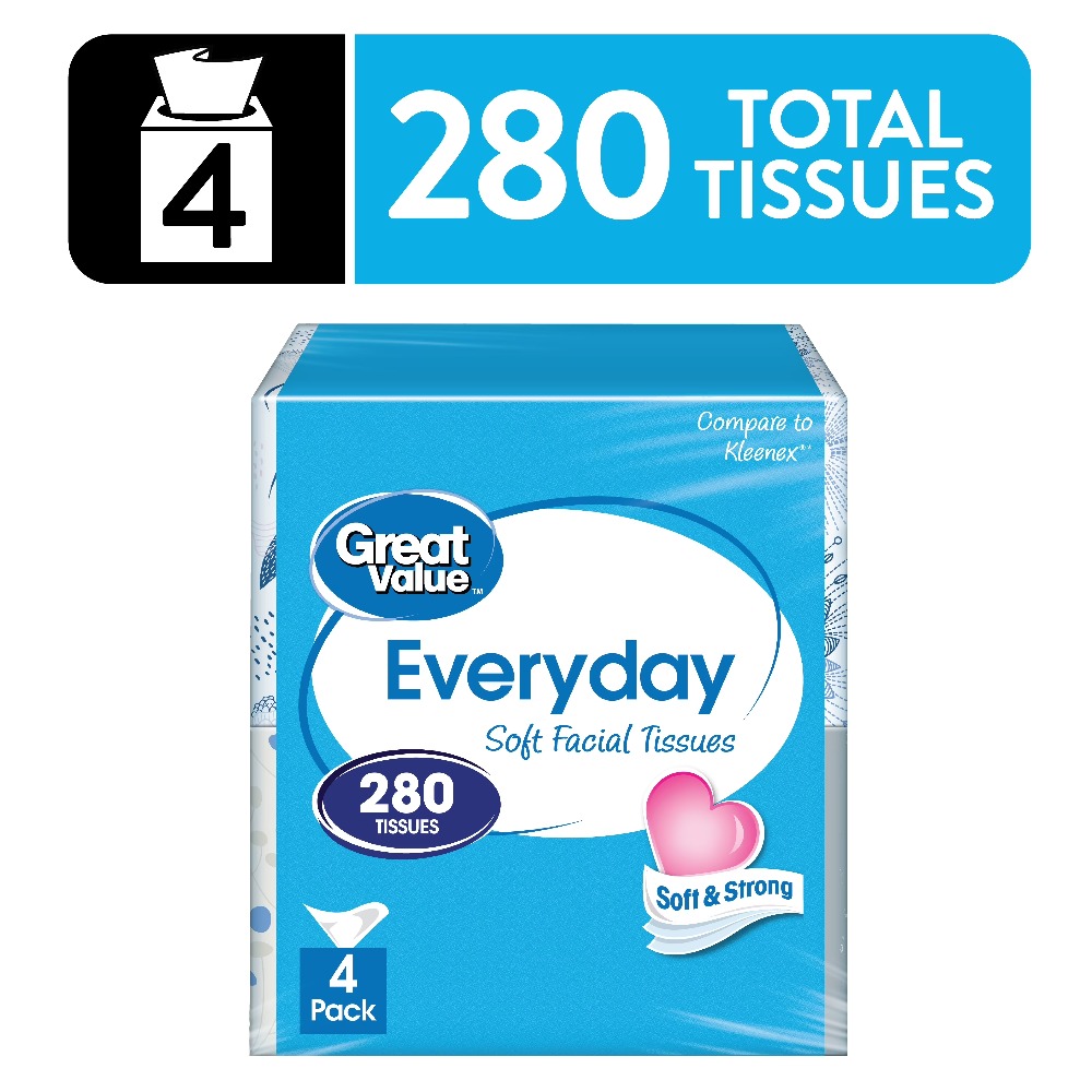 Soft Facial Tissues 2 Ply 4 Pa - Home Office Box recension och pris