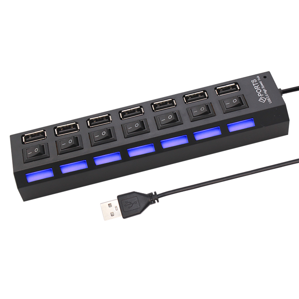 7 Port USB 2.0 Hub Splitter Fo - Home Office Setup recension och pris