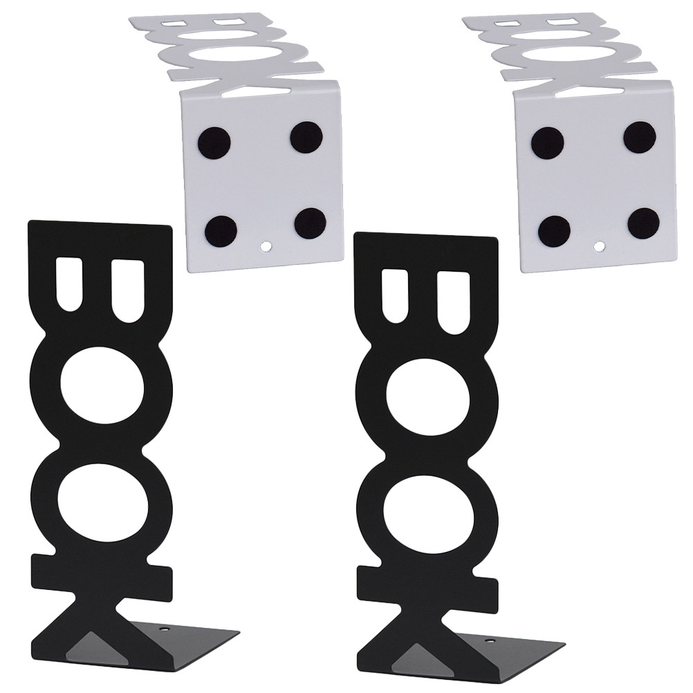 4Pcs Metal Bookends Hollow Des - Home Office Library recension och pris